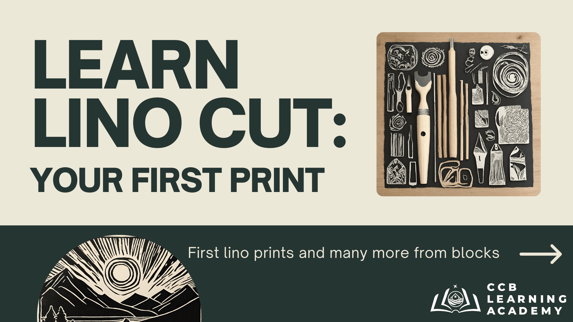 Linocut 101: Create your first print and build others with blocks