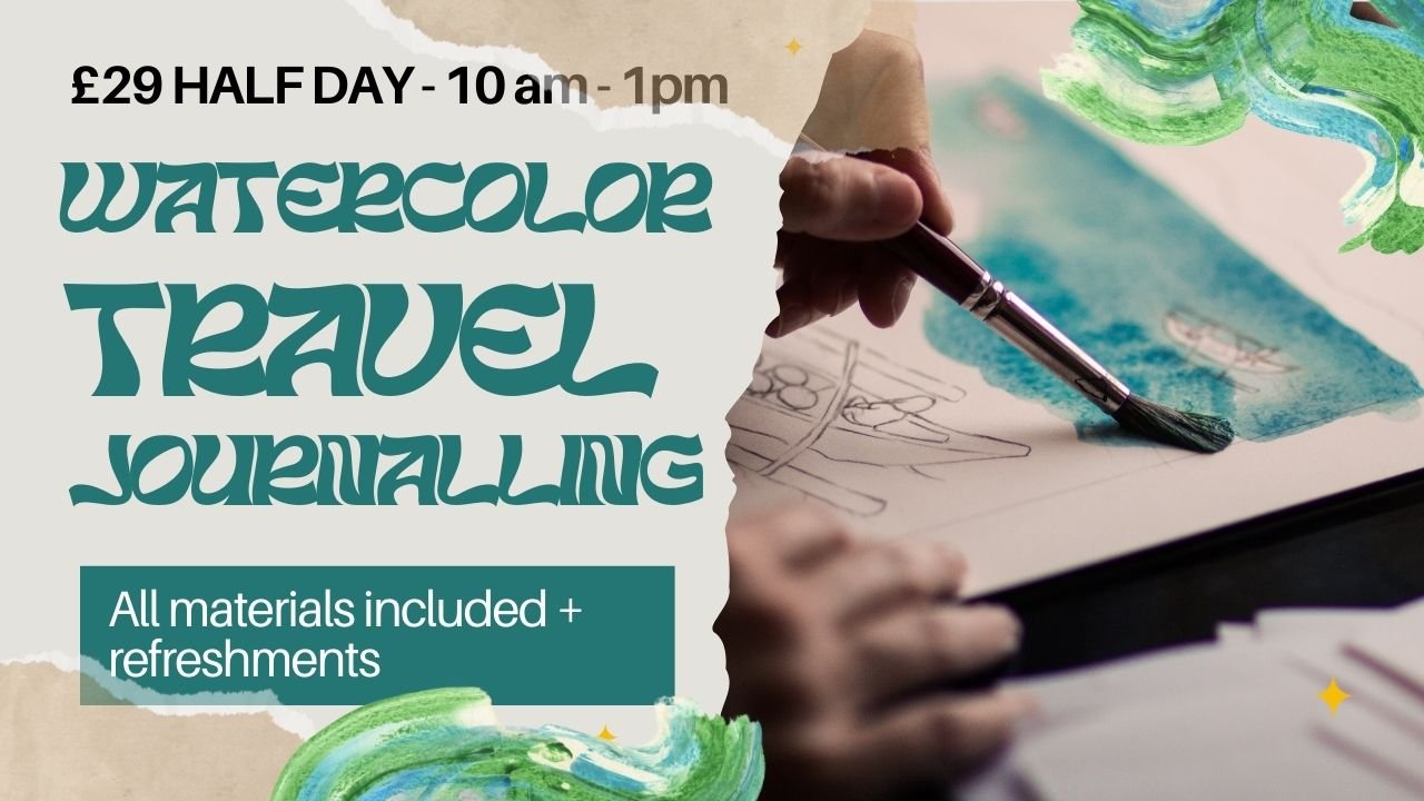 Watercolour Travel Journalling, Cornish Craft Barn