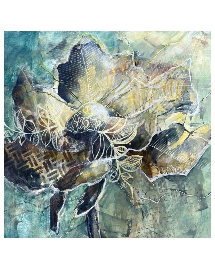 Carla Jennings Abstract Botanical Workshop Cornish craft Barn