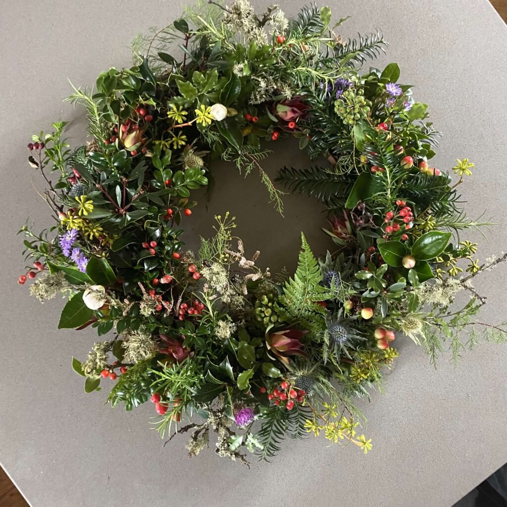 wreath making workshop cornish craft barn cornish wreath maker