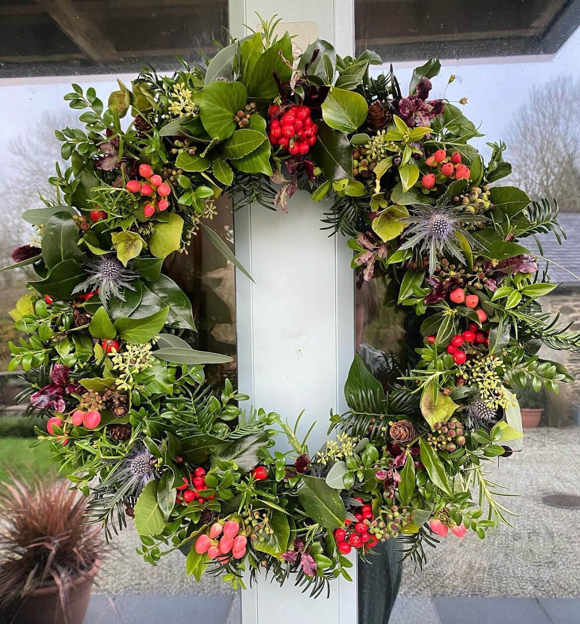 festive wreath 2 wreath making workshop cornish craft barn cornish wreath maker