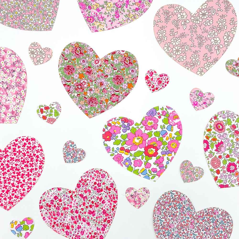 Pre-Cut Liberty Tana Lawn® Fabric Hearts | Craft Kits