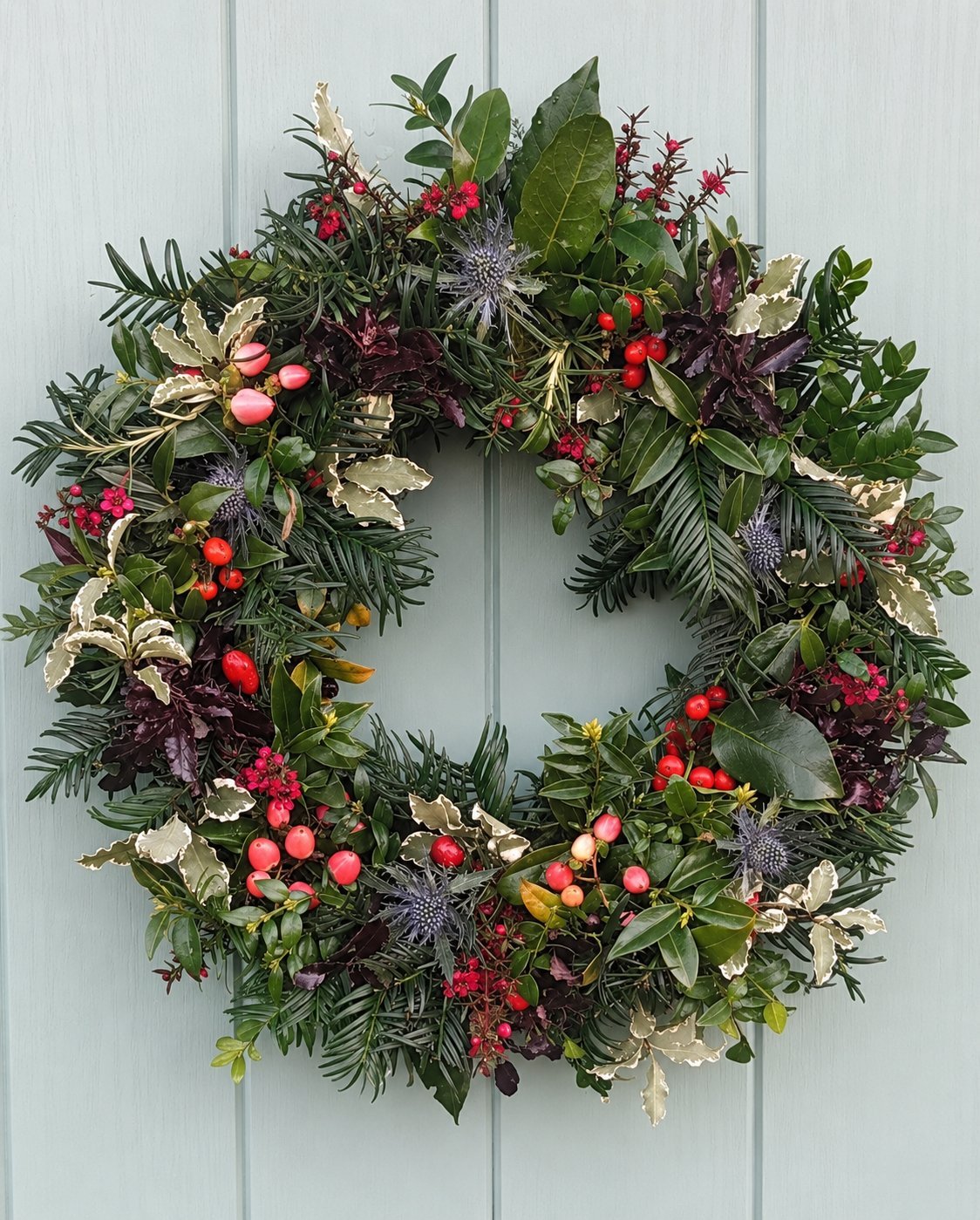 Christmas wreath making with Angela at Cornish Craft Barn